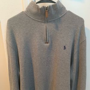 Grey, Ralph Lauren 1/4 Zip, Large